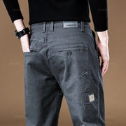 MINGYU Brand New Men's Khaki Cargo Pants 97%Cotton Thick Solid Color Work Wear Casual Pant Korean Classic Jogger Trousers Male - Deck Em Up