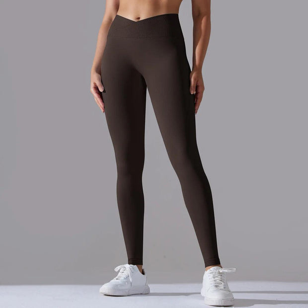 Scrunch Butt Gym Leggings Women Clothing V Cross High Waist Yoga Pants Seamless Sports Leggings Femme Push Up Yoga Leggings - Deck Em Up