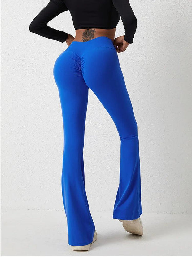 INLUMINE New Sports Flared Leggings Womens Yoga Pants High Elasticity Gym Fitness Tights Flare Leg Woman Casual Wide Leg Pants - Deck Em Up