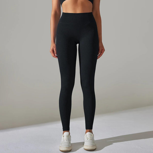 Solid White Women Leggings Seamless Gym Leggings Quick Dry Fitness Pants High Waist Running Pants Hips Push up Sports Leggings - Deck Em Up