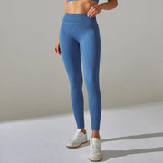 Solid White Women Leggings Seamless Gym Leggings Quick Dry Fitness Pants High Waist Running Pants Hips Push up Sports Leggings - Deck Em Up