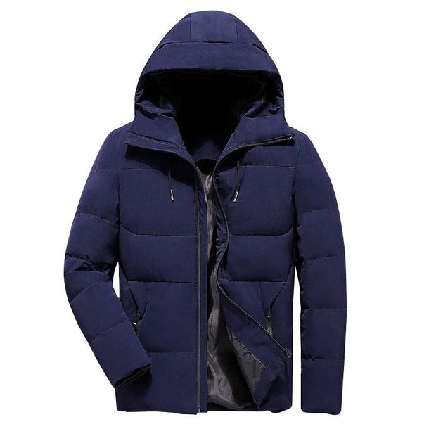 Brand Winter Jacket Men Clothes Casual Stand Collar Hooded Collar Fashion Winter Coat Men Parka Outerwear Warm Slim West Jackets - Deck Em Up