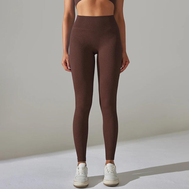 Solid White Women Leggings Seamless Gym Leggings Quick Dry Fitness Pants High Waist Running Pants Hips Push up Sports Leggings - Deck Em Up
