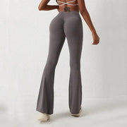 INLUMINE New Sports Flared Leggings Womens Yoga Pants High Elasticity Gym Fitness Tights Flare Leg Woman Casual Wide Leg Pants - Deck Em Up