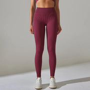 Solid White Women Leggings Seamless Gym Leggings Quick Dry Fitness Pants High Waist Running Pants Hips Push up Sports Leggings - Deck Em Up