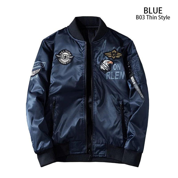 Winter Jacket Men Parkas Coat Double Sided Wear Jacket Oversized 7XL Embroidery Thicken Casual Bomber Jacket Men Clothing BF03 - Deck Em Up