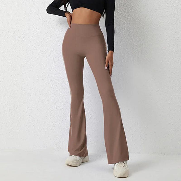 INLUMINE New Sports Flared Leggings Womens Yoga Pants High Elasticity Gym Fitness Tights Flare Leg Woman Casual Wide Leg Pants - Deck Em Up