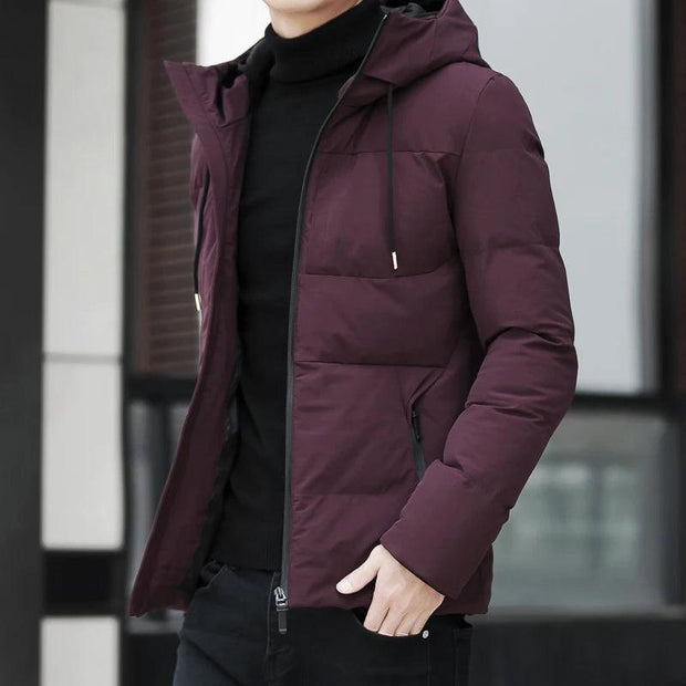 Brand Winter Jacket Men Clothes Casual Stand Collar Hooded Collar Fashion Winter Coat Men Parka Outerwear Warm Slim West Jackets - Deck Em Up