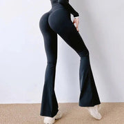 INLUMINE New Sports Flared Leggings Womens Yoga Pants High Elasticity Gym Fitness Tights Flare Leg Woman Casual Wide Leg Pants - Deck Em Up