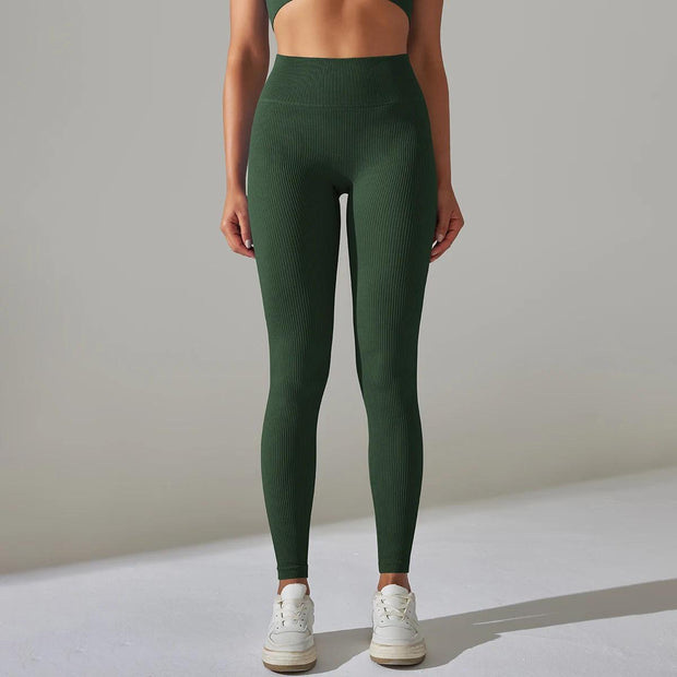 Solid White Women Leggings Seamless Gym Leggings Quick Dry Fitness Pants High Waist Running Pants Hips Push up Sports Leggings - Deck Em Up