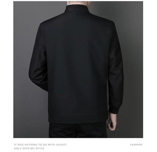 Fashionable Men Jacket for Middle Aged Dad Men's Business Turndown Collar Casual Wear Jackets & Coats Male Clothing Outwear Q516 - Deck Em Up