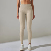 Solid White Women Leggings Seamless Gym Leggings Quick Dry Fitness Pants High Waist Running Pants Hips Push up Sports Leggings - Deck Em Up