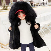 Children's Jackets Girls' Clothes Boys And Babies Big Fur Collar - Deck Em Up
