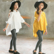 Girls' Big Kids Loose Fashionable Tops Korean Style Shirts Big Kids' Swallowtails - Deck Em Up