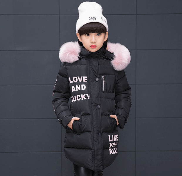 Girls' Cotton-Padded Jackets Hooded Colored Elegant Beautiful Style Fashion - Deck Em Up