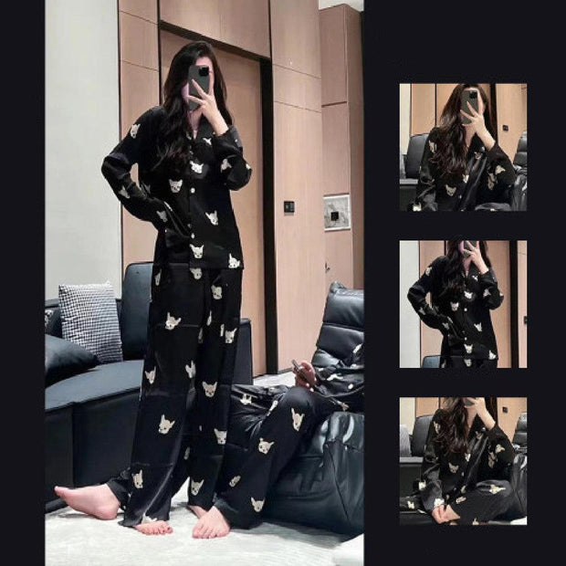 Women's Silk Home Clothing Set Pajama PJ Sexy - Deck Em Up