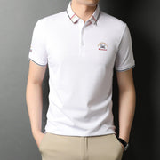 Summer New Style Short-Sleeved Lapel Polo Shirt Pure Color Casual Self-Cultivation Tide Brand - Deck Em Up