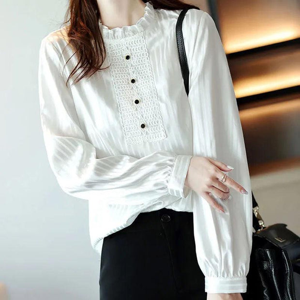 Womens Striped Long Sleeve Top Design Niche Shirt - Deck Em Up