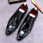 Men's Dress Shoes Crocodile Pattern British Formal Business - Deck Em Up