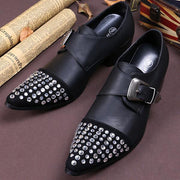 Buckle Rhinestone Low-Top Dress Shoes Men - Deck Em Up