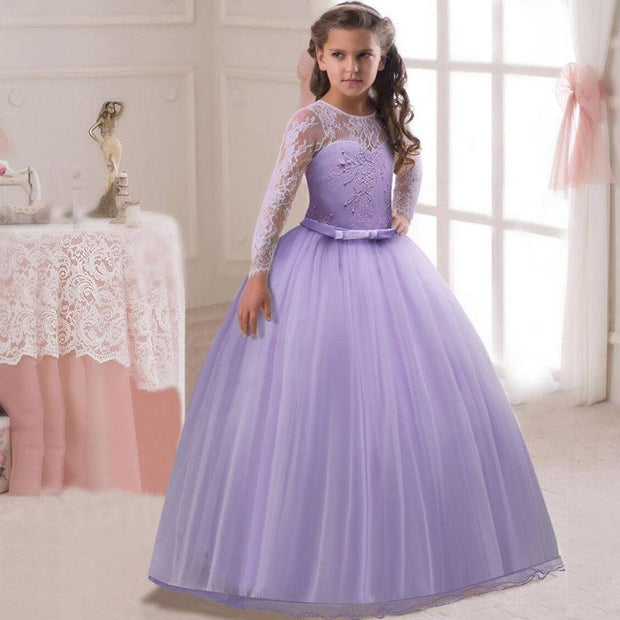 Kids Long Flower Girl Dress Dress - Deck Em Up