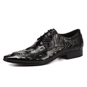 Men's Dress Shoes Crocodile Pattern British Formal Business - Deck Em Up