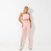 Seamless Tight-fitting Hips And Abdomen Quick-drying Fitness Yoga Clothing Set - Deck Em Up