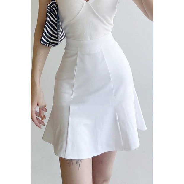 Slim Fit Patchwork Fishtail Skirt For Women - Deck Em Up