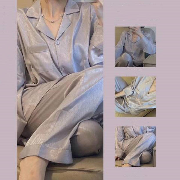 Women's Silk Home Clothing Set Pajama PJ Sexy - Deck Em Up