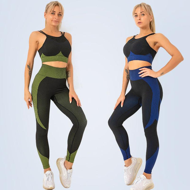 Seamless Tight-fitting Hips And Abdomen Quick-drying Fitness Yoga Clothing Set - Deck Em Up
