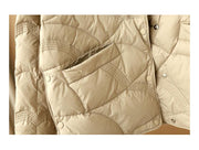 Lightweight Down Jacket Female Loose Lapel - Deck Em Up