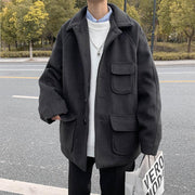 All-match Outer Wear Autumn And Winter Woolen Coat Men - Deck Em Up