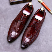 Men's Dress Shoes Crocodile Pattern British Formal Business - Deck Em Up