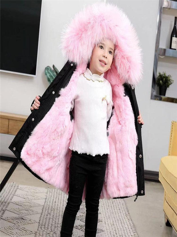 Children's Jackets Girls' Clothes Boys And Babies Big Fur Collar - Deck Em Up